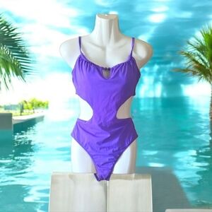 Purple Sexy One Piece Size MED BY Shade & Shore NWOT